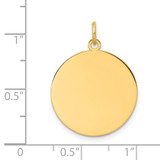 14k Plain .011 Gauge Circular Engravable Disc Charm - XM-7120F544-1516