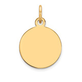 14k Plain .011 Gauge Circular Engravable Disc Charm - XM-A44C14A8-6500