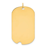 14k Plain .011 Gauge Engravable Dog Tag w/Notch Disc Charm - XM-A8ABC4D4-8481