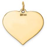 14k Plain .011 Gauge Engravable Heart Disc Charm - XM-63076ADB-2590