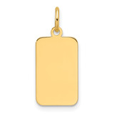 14k Plain .011 Gauge Engravable Rectangular Disc Charm - XM-617B79A3-4380