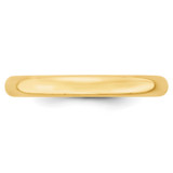 10k Yellow Gold 3mm Lightweight Comfort Fit Wedding Band Size 8