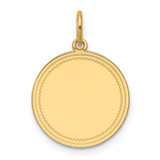 14k Plain .011 Gauge Engravable Round Disc Charm - XM-250058AF-2304