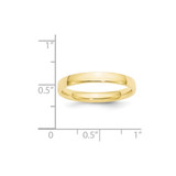 10k Yellow Gold 3mm Lightweight Comfort Fit Wedding Band Size 8.5