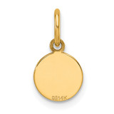 14k Plain .013 Gauge Circular Engravable Disc Charm - XM-90EA45AB-8298