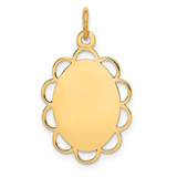 14k Plain .013 Gauge Engravable Flower Disc Charm - XM-1B68CEBC-2390