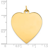 14k Plain .013 Gauge Engravable Heart Disc Charm - XM-75E4BCB2-8466