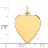 14k Plain .013 Gauge Engravable Heart Disc Charm - XM-D239D337-8679