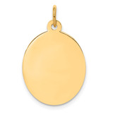 14k Plain .013 Gauge Engravable Oval Disc Charm - XM-1E02F42D-5495