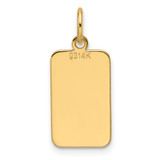 14k Plain .013 Gauge Engravable Rectangular Disc Charm - XM-AA1EB2FE-3310