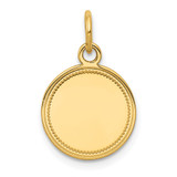 14k Plain .013 Gauge Engravable Round Disc Charm - XM-3671E58B-4472