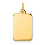 14k Plain .013 Gauge Rectangular Engravable Disc Charm - XM-F83B7CC8-3017