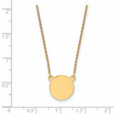 14k Plain .018 Gauge Circular Engravable Disc 18in Necklace - XM-7E738180-7121