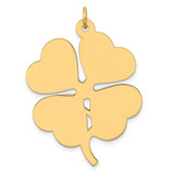 14k Plain .018 Gauge Engravable Clover Disc Charm - XM-BB646613-2167