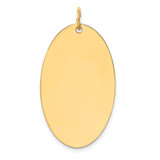14k Plain .018 Gauge Engravable Elliptical Disc Charm - XM-C1F9B85C-8328