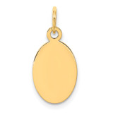 14k Plain .018 Gauge Engravable Oval Disc Charm - XM-5091117F-3014