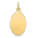 14k Plain .018 Gauge Engravable Oval Disc Charm - XM-7001DA6F-4369