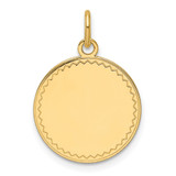 14k Plain .018 Gauge Engravable Round Disc Charm - XM-303C9DDF-8081