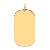 14k Plain .018 Gauge Engraveable Dog Tag Disc Charm - XM-23E072AB-8732