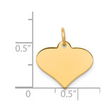 14k Plain .018 Gauge Engraveable Heart Disc Charm - XM-47F5F44B-7918
