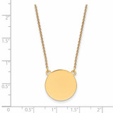 14k Plain .027 Gauge Circular Engravable Disc 18in Necklace - XM-3716947B-2656