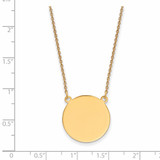 14k Plain .027 Gauge Circular Engravable Disc 18in Necklace - XM-7EF9A32B-9612
