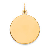 14k Plain .027 Gauge Circular Engravable Disc Charm - XM-6A48D26D-2011