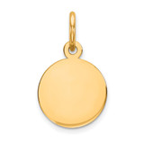 14k Plain .027 Gauge Circular Engravable Disc Charm - XM-F245E660-7885
