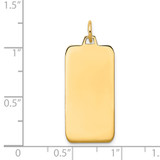 14k Plain .027 Gauge Engravable Rectangular Disc Charm - XM-72E3DEAC-4836