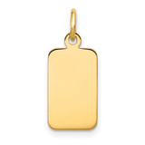 14k Plain .027 Gauge Engravable Rectangular Disc Charm - XM-8D4D512A-2565