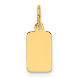14k Plain .027 Gauge Engravable Rectangular Disc Charm - XM-F936B29B-8509