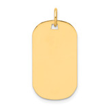 14k Plain .027 Gauge Engraveable Dog Tag Disc Charm - XM-A633EF1C-3273