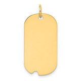 14k Plain .027 Gauge Engraveable Dog Tag w/Notch Disc Charm - XM-6B542F17-8085