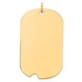 14k Plain .027 Gauge Engraveable Dog Tag w/Notch Disc Charm - XM-B36E4BA1-6297