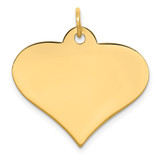 14k Plain .027 Gauge Engraveable Heart Disc Charm - XM-075014B8-8860