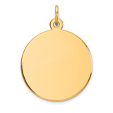 14k Plain .035 Gauge Circular Engravable Disc Charm - XM-C66E5589-1494