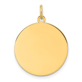 14k Plain .035 Gauge Circular Engravable Disc Charm - XM-DF8297C3-1330