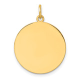 14k Plain .035 Gauge Circular Engravable Disc Charm - XM-DF8297C3-1330