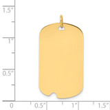14k Plain .035 Gauge Engravable Dog Tag w/Notch Disc Charm - XM-4277AFC0-1278