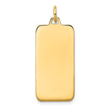 14k Plain .035 Gauge Engravable Rectangular Disc Charm - XM-564C5490-5863