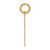 14k Plain Medium .013 Gauge Facing Right Engravable Girl Head Charm - XM-EF042EA0-1650
