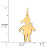 14k Plain Polished Small Girl Charm