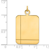 14k Plain Rectangular .018 Gauge Engravable Disc Charm - XM-55A4999D-1637