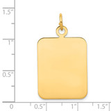 14k Plain Rectangular .027 Gauge Engravable Disc Charm - XM-0162E9D4-5232