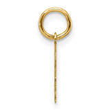 14k Plain Small .013 Gauge Facing Left Engravable Boy Head Charm - XM-6525CA8A-9801