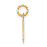 14k Plain Small .027 Gauge Facing Right Engravable Girl Head Charm - XM-DE26F1DB-6114