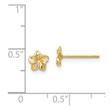 14k Plumeria Flower Post Earrings - TC-9504A194-1097