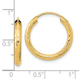 14k Polished & D/C Endless Hoop Earrings - TF-4C62DEA1-7102