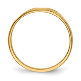 14k Polished & Ridged Baby Ring