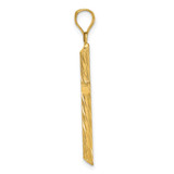 14K Polished & Textured Fancy Cross Pendant - K9-62AB1B84-2022